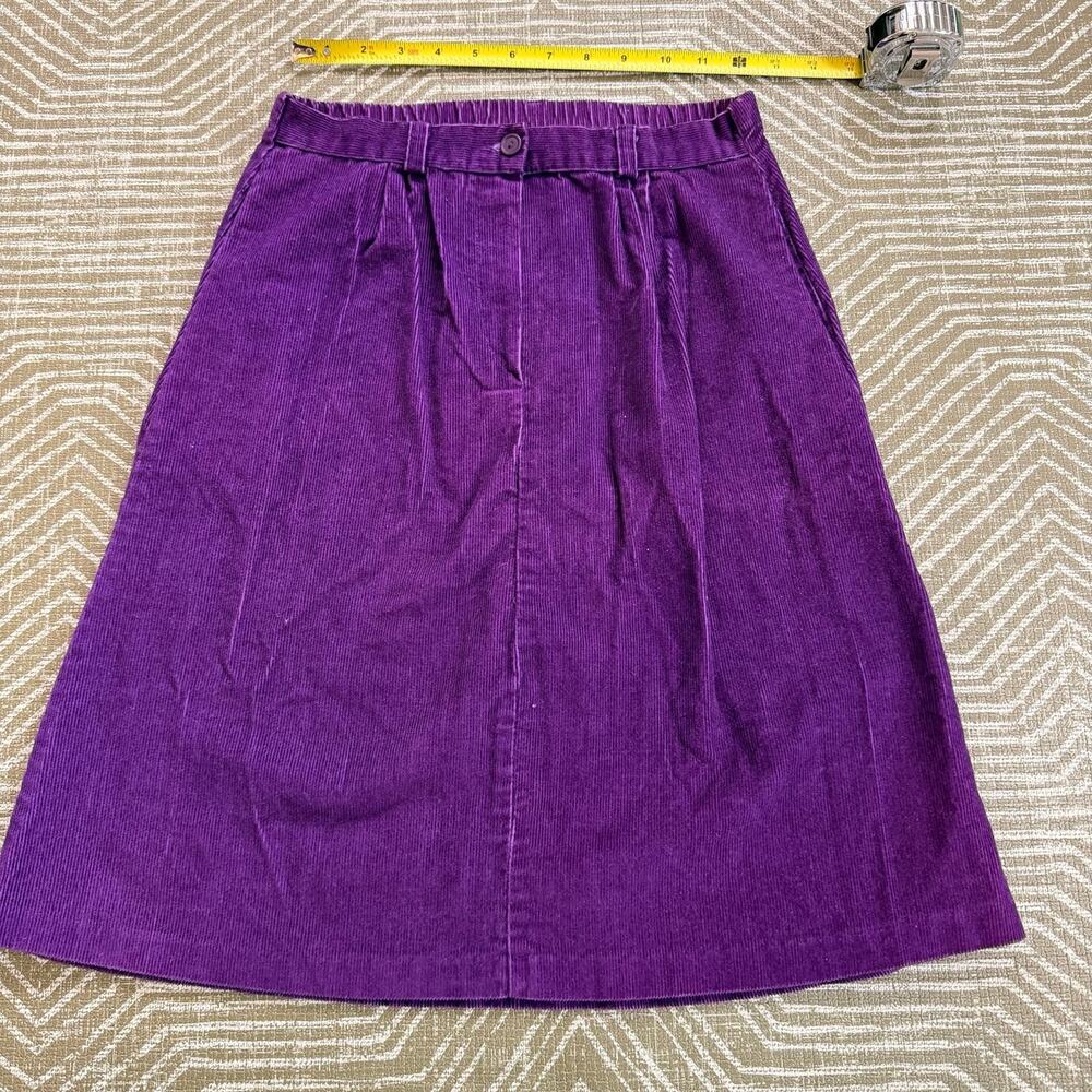 Vintage Penny Candy Purple Corduroy A-Line Midi Skirt Girls Approx Size 8